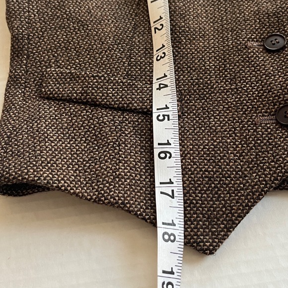 Vtg Japan Women Tweed Waistcoat Vest 33 Dark Academia Indie Whimsigoth 90s Artsy - Picture 5 of 7
